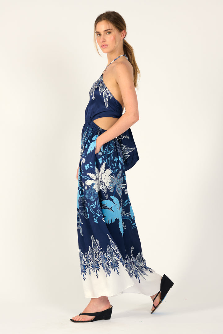 Long Dress Isore - Navy Canopy - Poupette St Barth