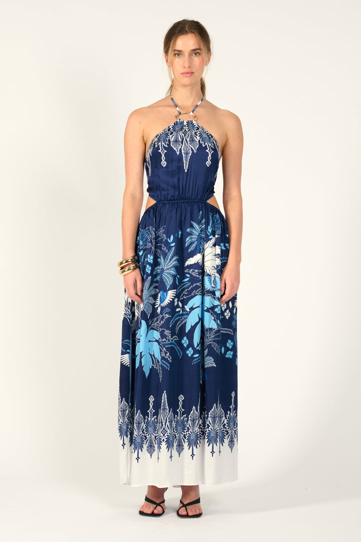 Long Dress Isore - Navy Canopy - Poupette St Barth