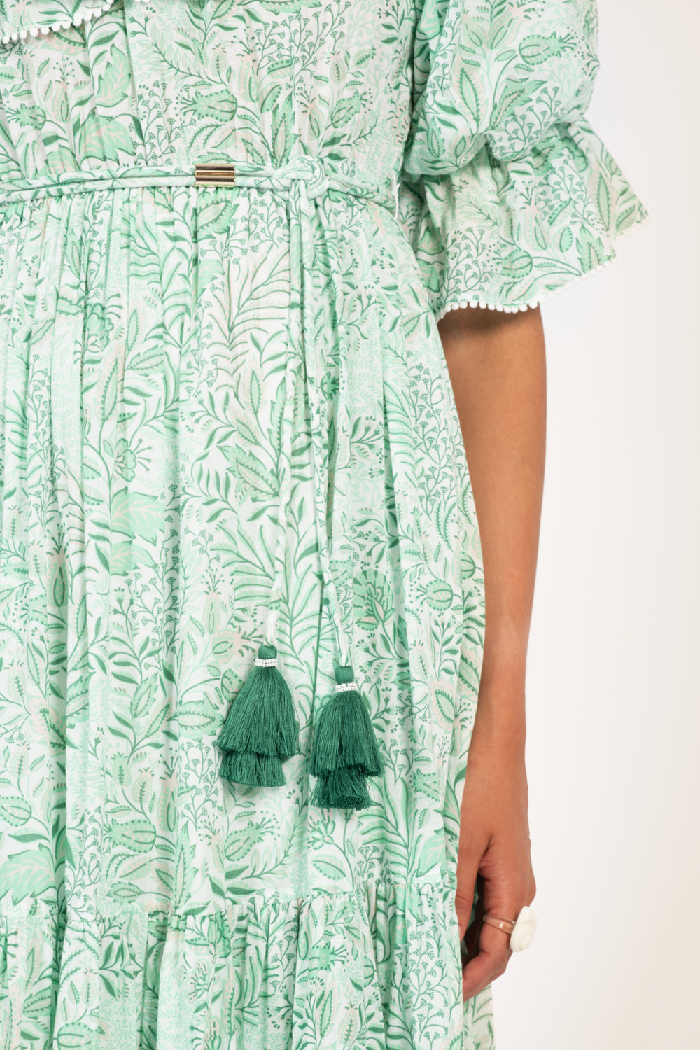Long Dress Jay - Green Palmarosa - Poupette St Barth