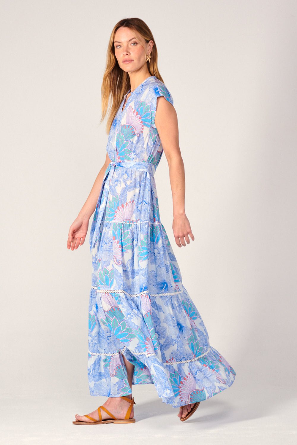 Robe Longue Kora - Blue Padang