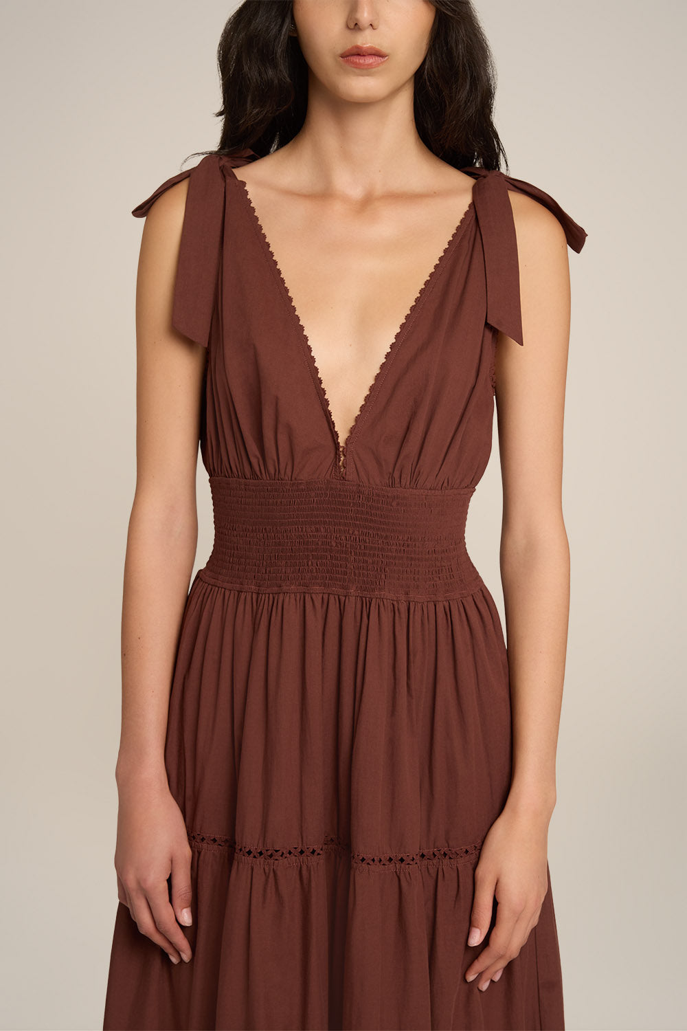 Long Dress Luiza - Brown