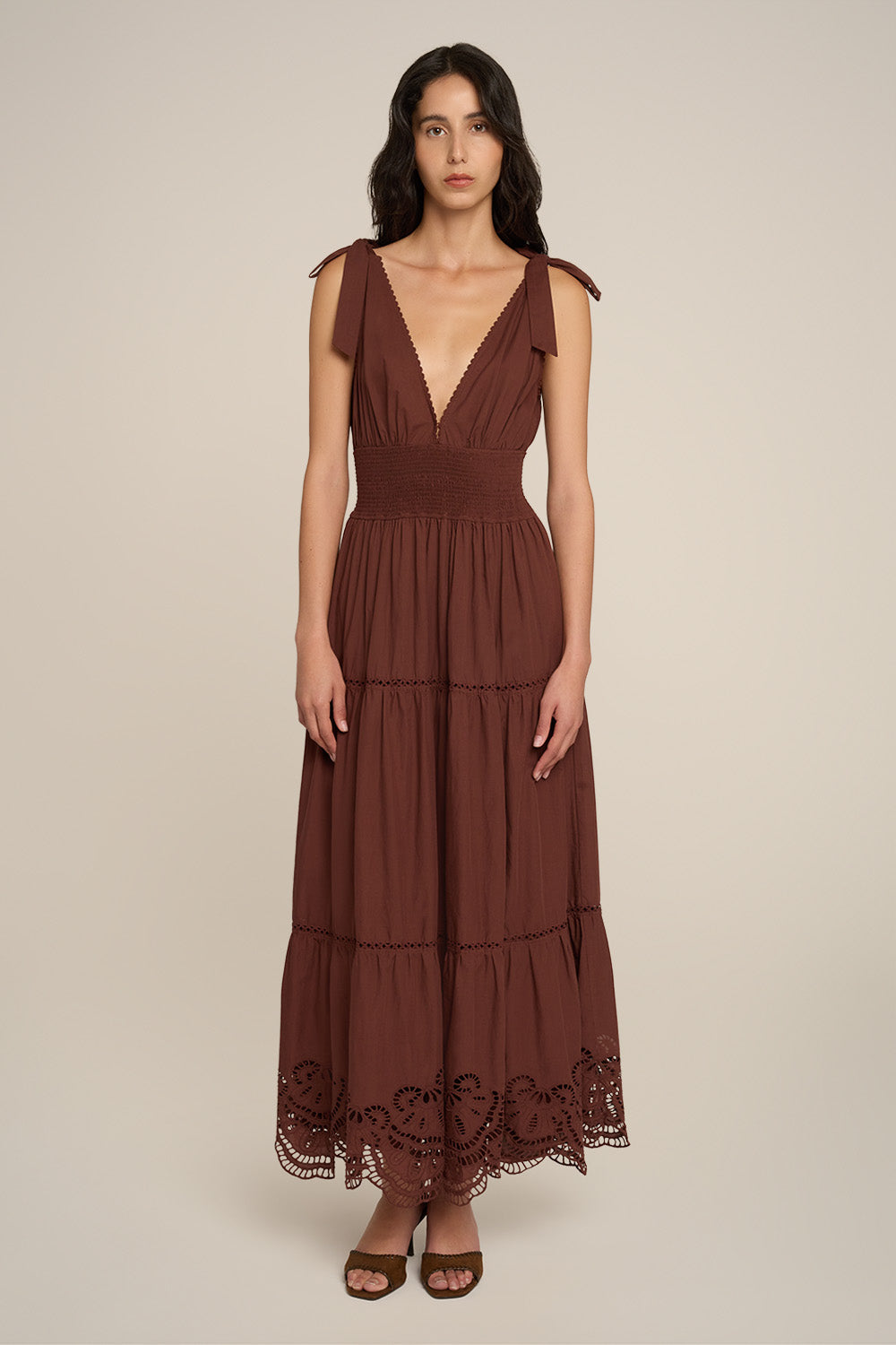 Long Dress Luiza - Brown