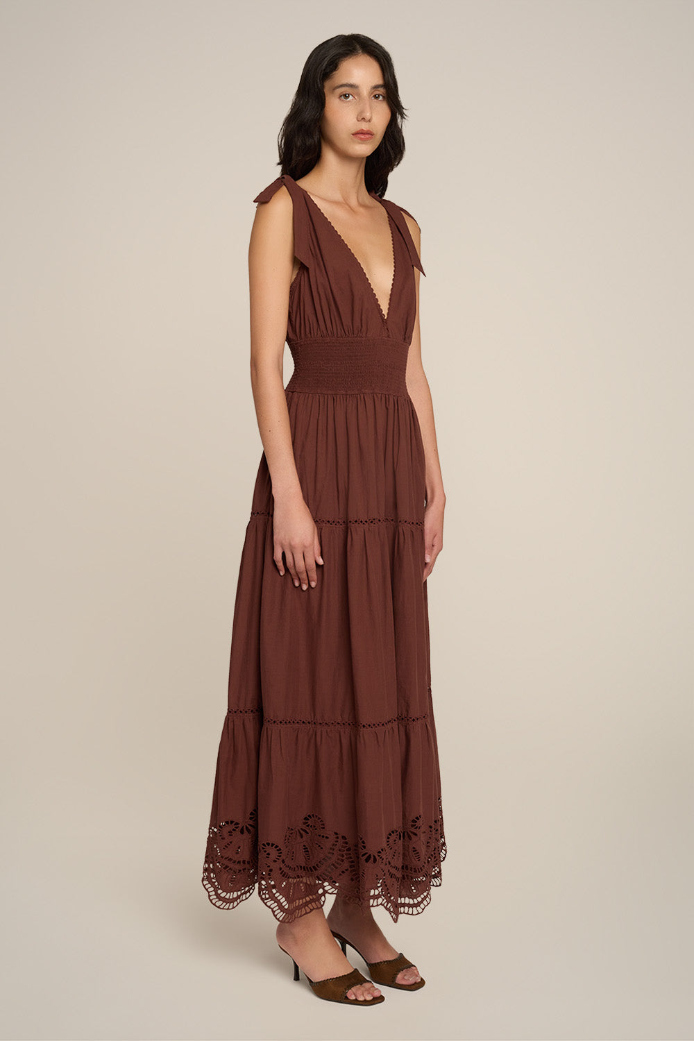 Long Dress Luiza - Brown