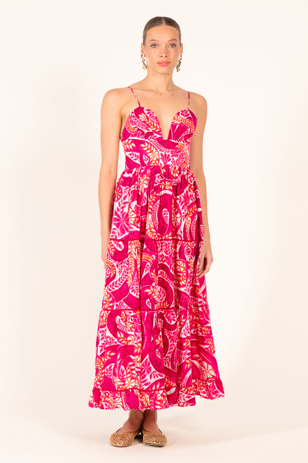 Long Dress Milena - Pink Holy Snake