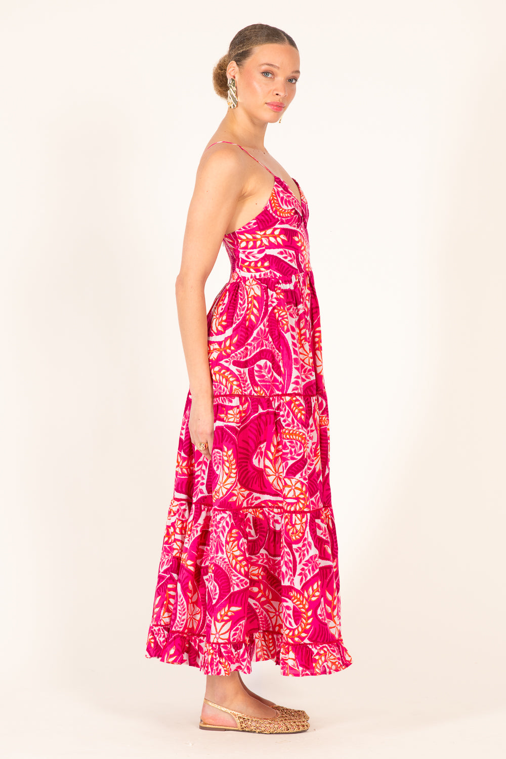 Long Dress Milena - Pink Holy Snake