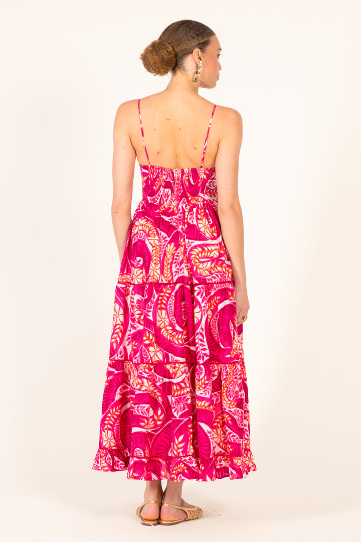 Long Dress Milena - Pink Holy Snake