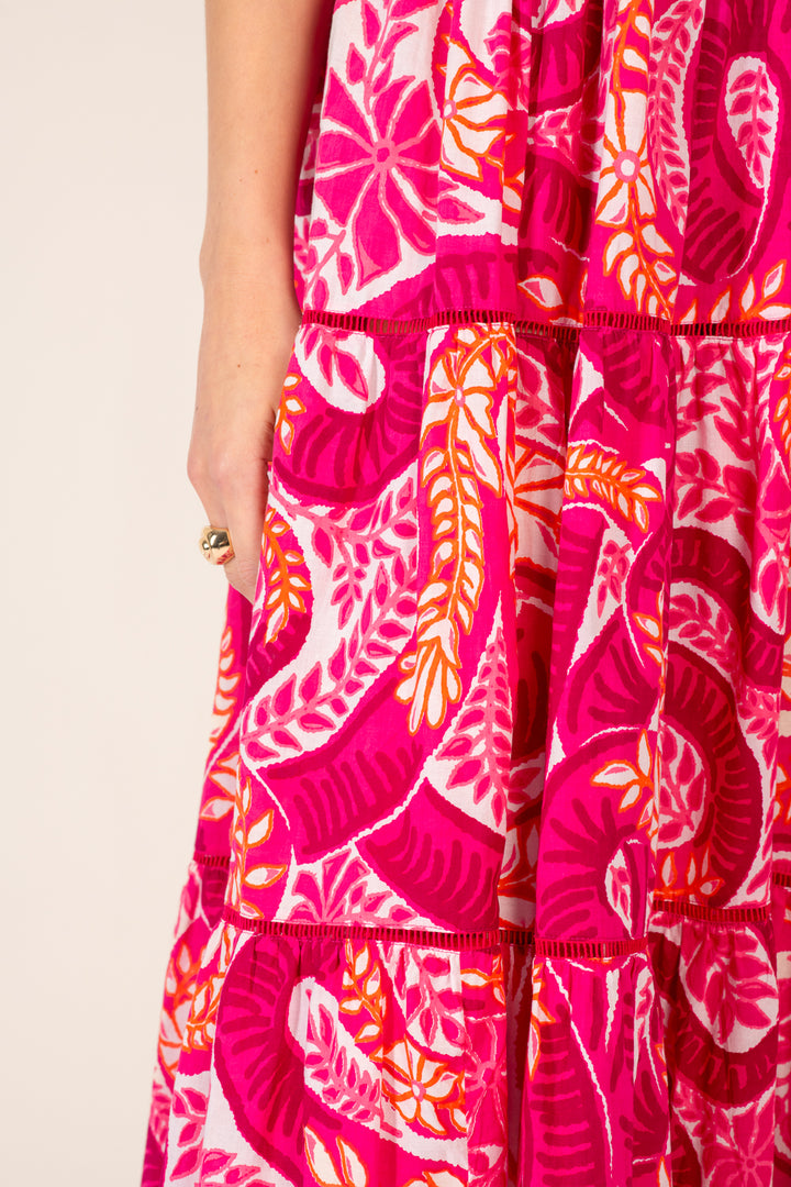 Long Dress Milena - Pink Holy Snake