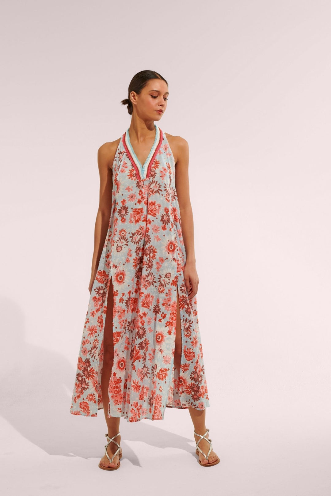 Robe Longue Nava - Blue 90'S