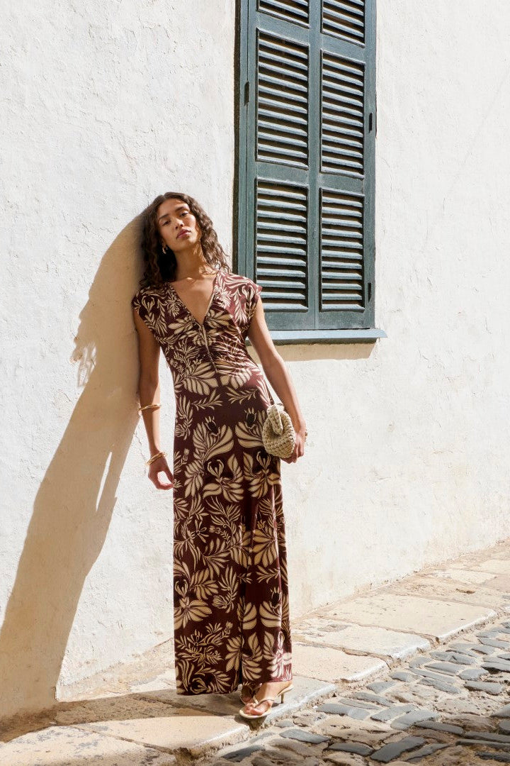 Robe Longue Nova - Brown Kerylos