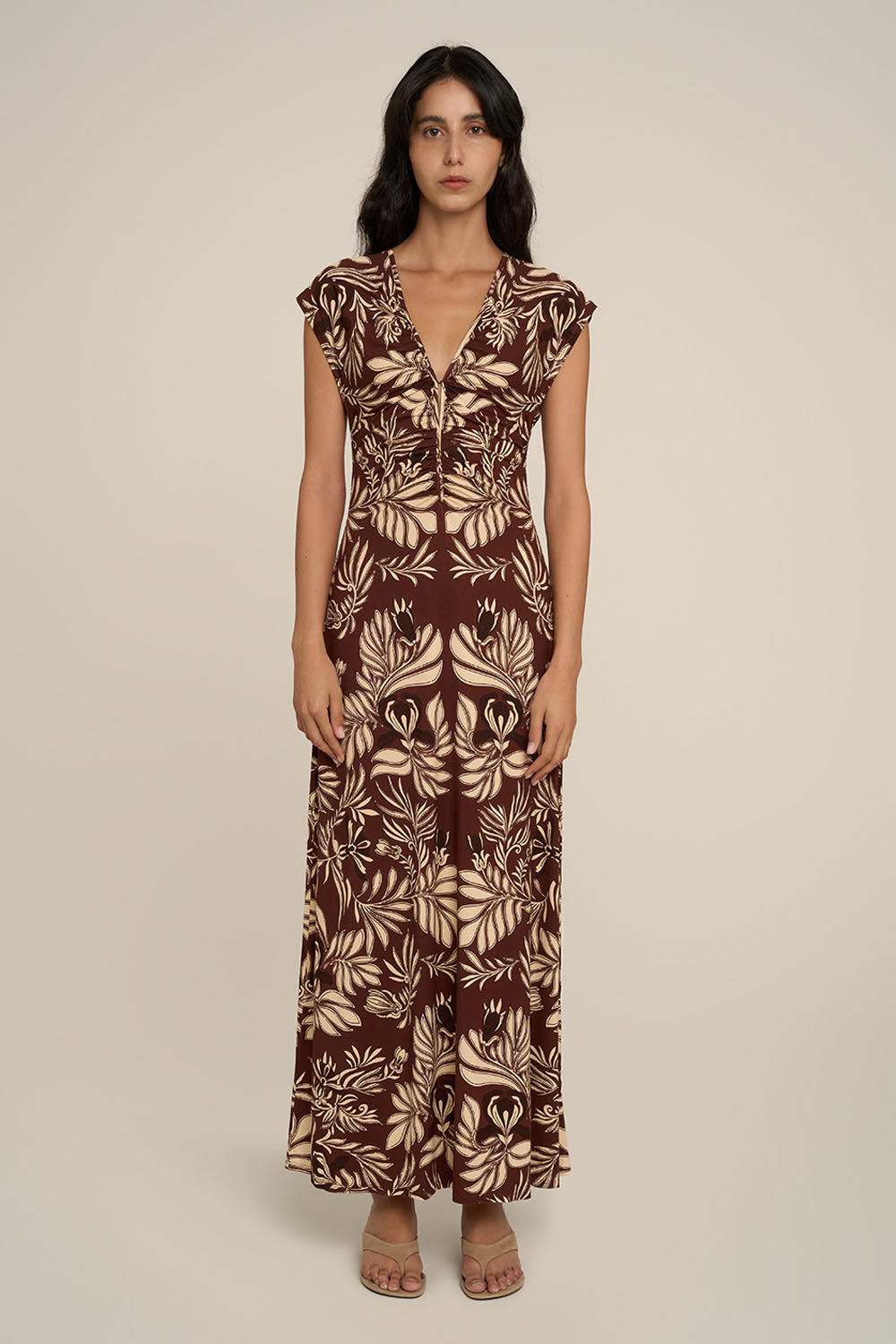 Robe Longue Nova - Brown Kerylos