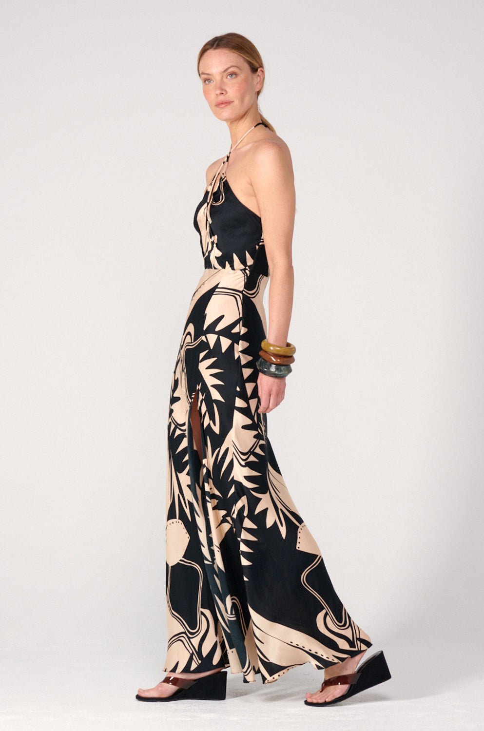 Long Dress Stella - Black Oasis - Poupette St Barth