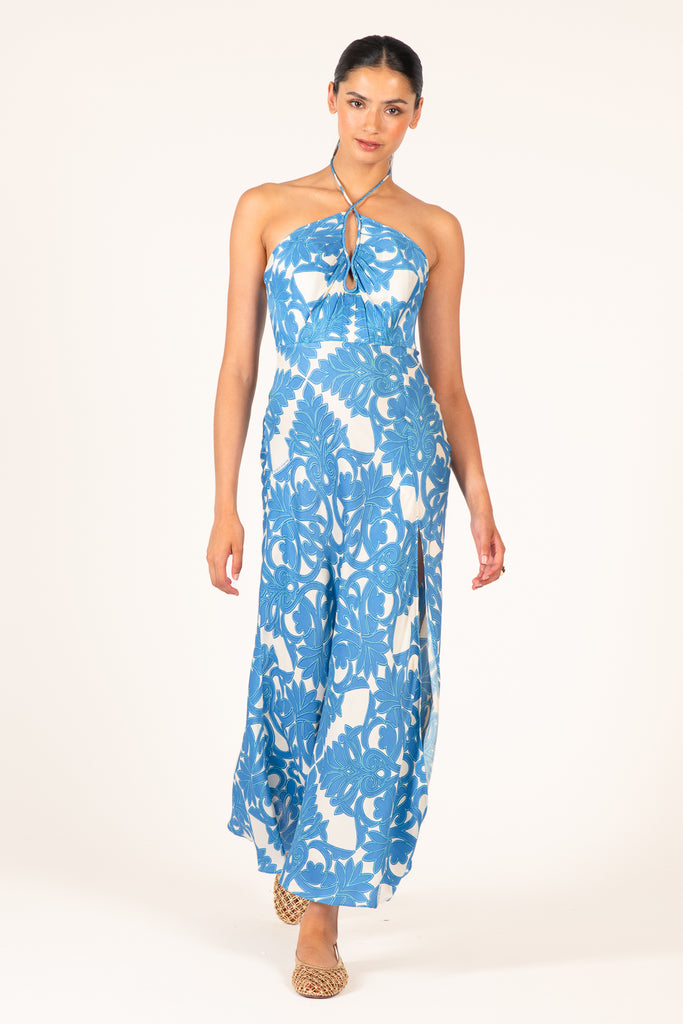 【本日限定セール】 Paddington Long Dress S ブルー Long Dress Stella - Blue Mantra | Poupette St Barth