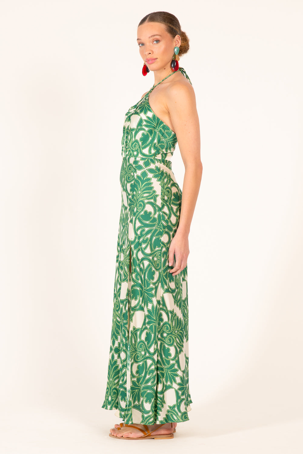 Long Dress Stella - Green Mantra - Poupette St Barth
