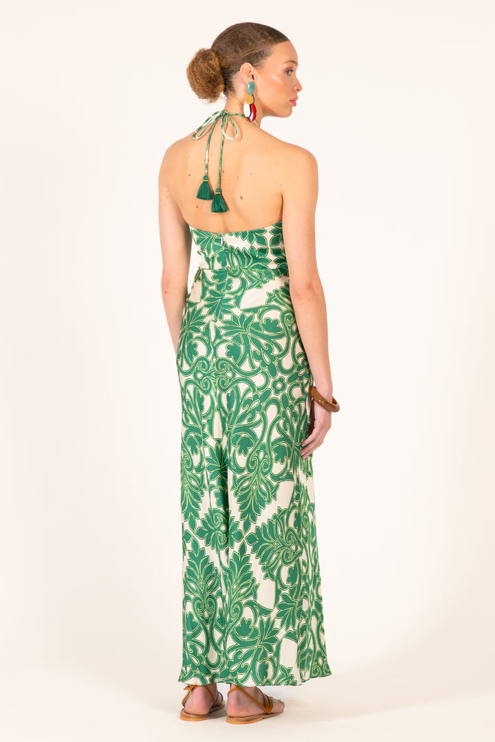 Long Dress Stella - Green Mantra - Poupette St Barth