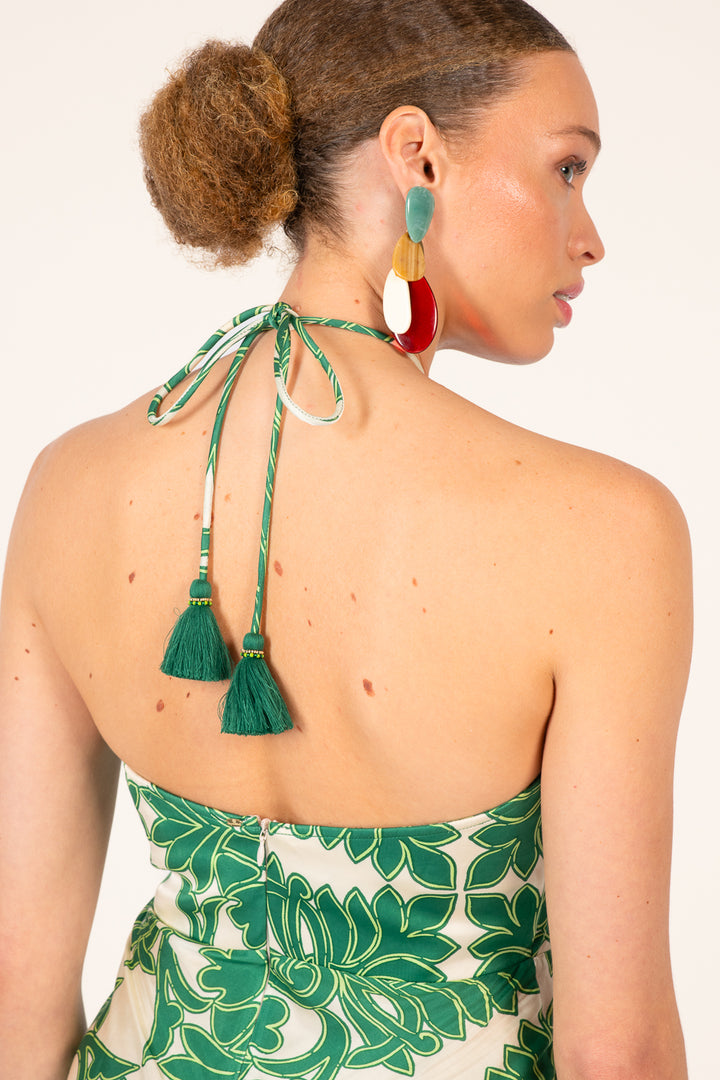 Long Dress Stella - Green Mantra - Poupette St Barth