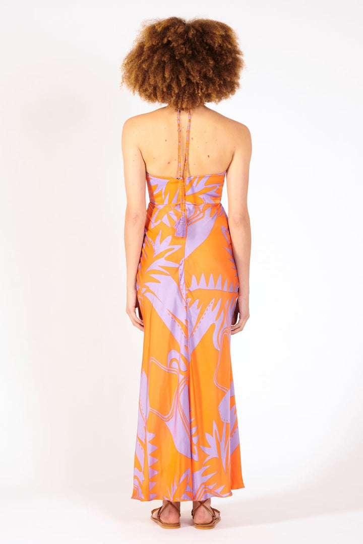 Long Dress Stella - Orange Oasis - Poupette St Barth