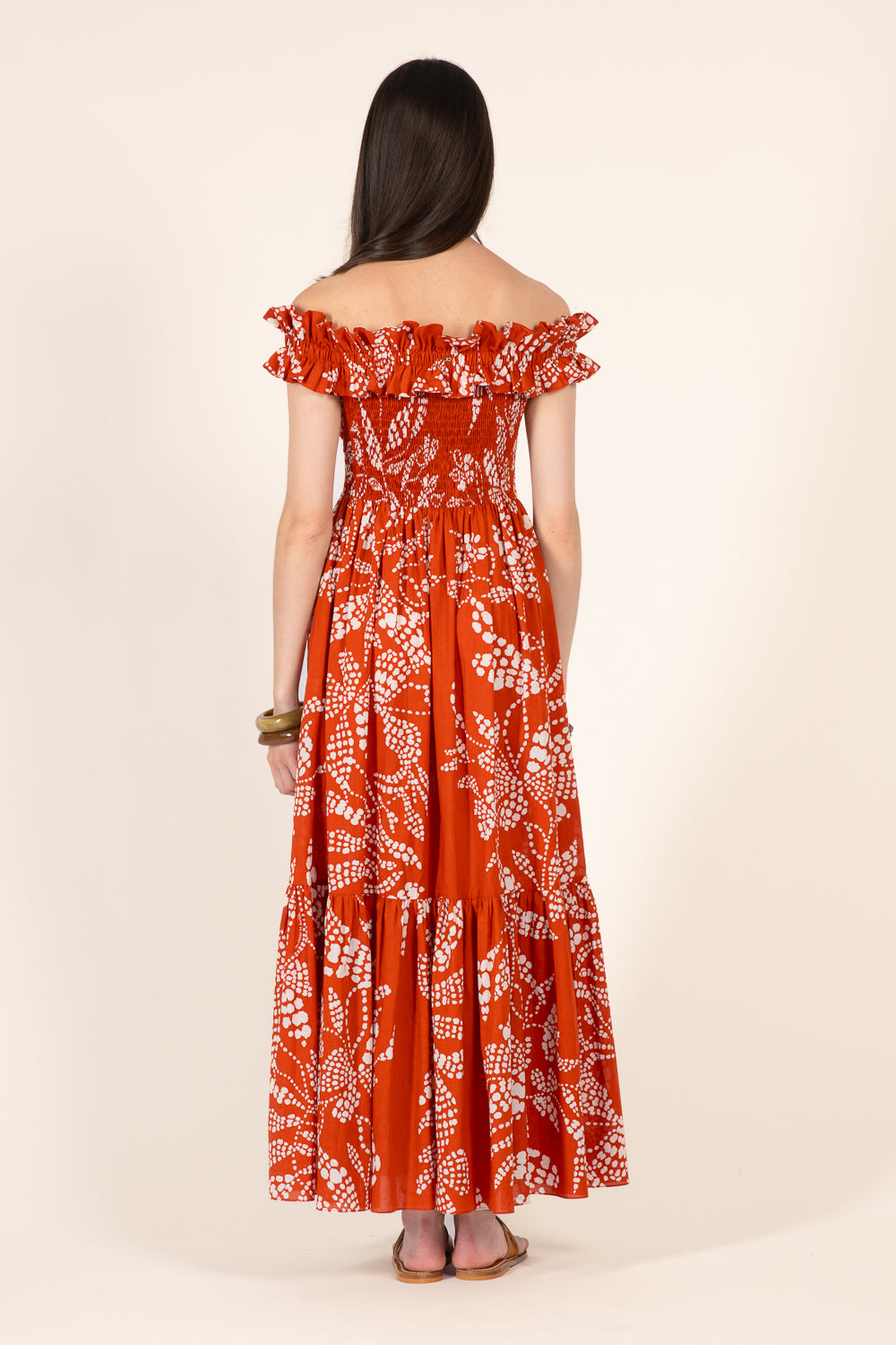 Long Dress Suzanne - Paprika Austral - Poupette St Barth