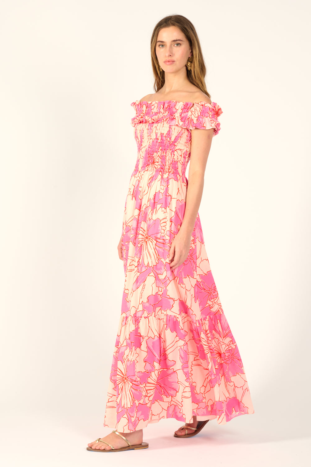 Long Dress Suzanne - Pink Petal - Poupette St Barth