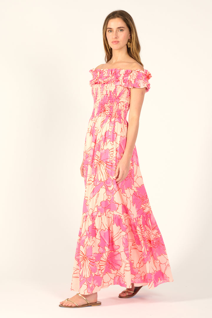 Long Dress Suzanne - Pink Petal - Poupette St Barth
