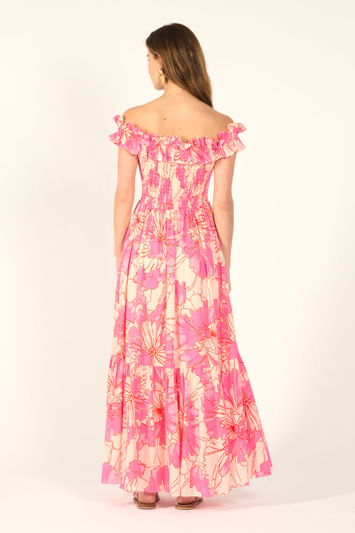 Long Dress Suzanne - Pink Petal - Poupette St Barth