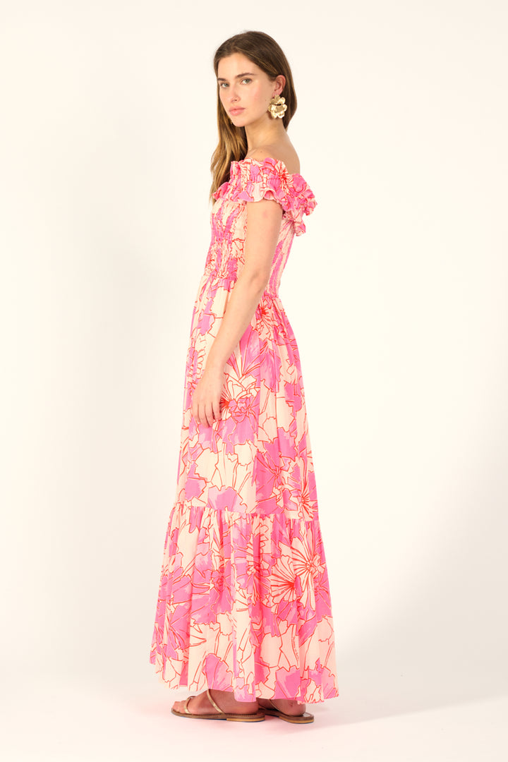 Long Dress Suzanne - Pink Petal - Poupette St Barth