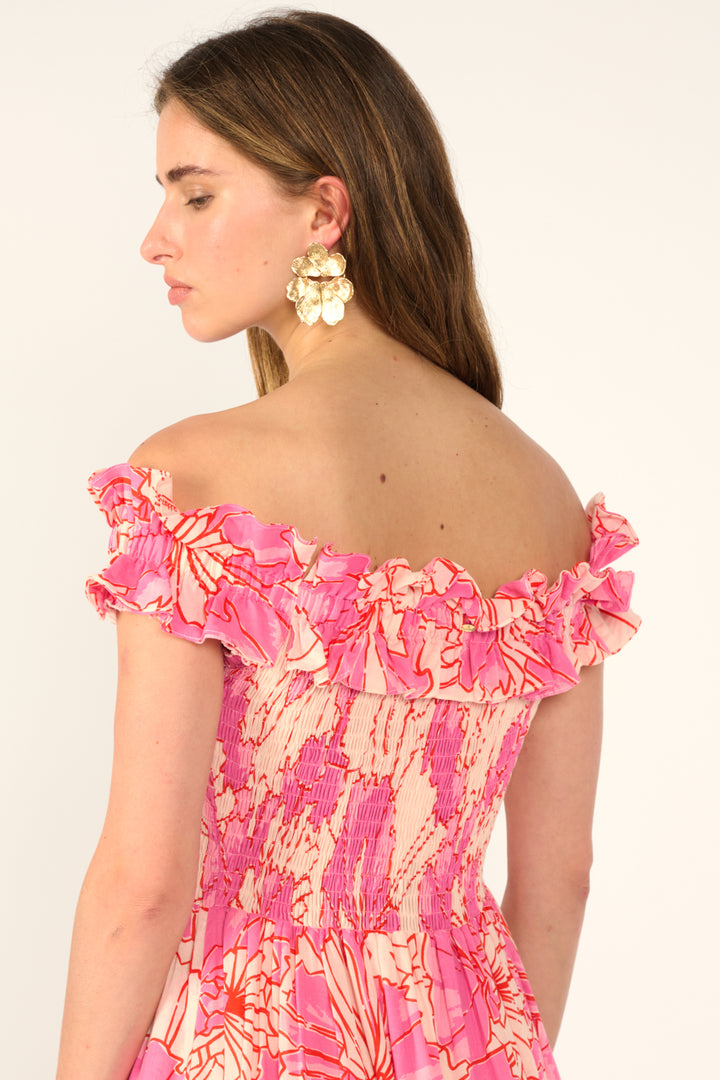 Long Dress Suzanne - Pink Petal - Poupette St Barth