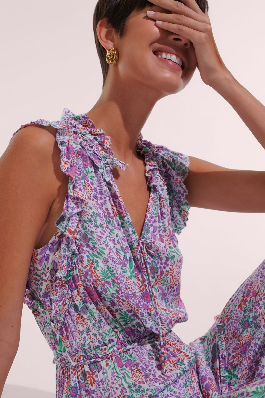 Combinaison Longue Belene - White Lavender Nature