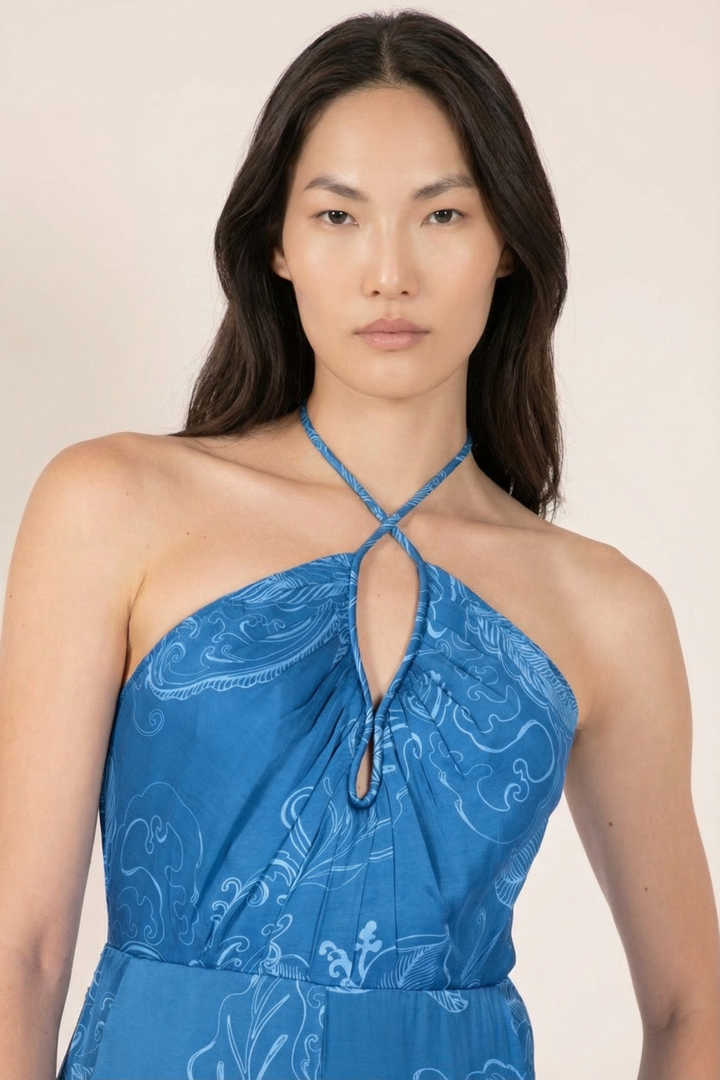 Long Jumpsuit Cilia - Blue Reef - Poupette St Barth