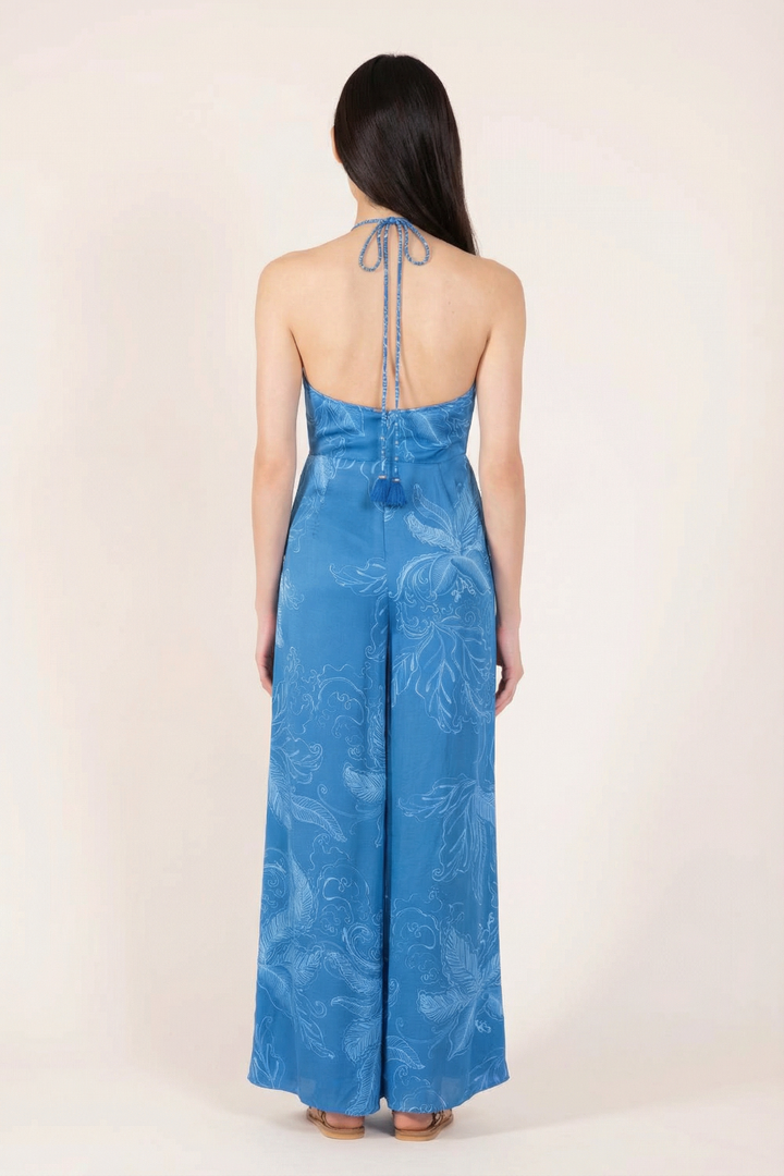 Long Jumpsuit Cilia - Blue Reef - Poupette St Barth