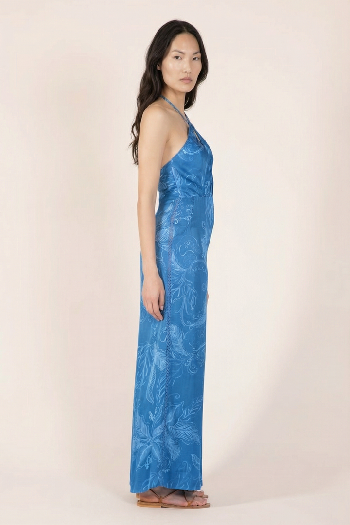 Long Jumpsuit Cilia - Blue Reef - Poupette St Barth