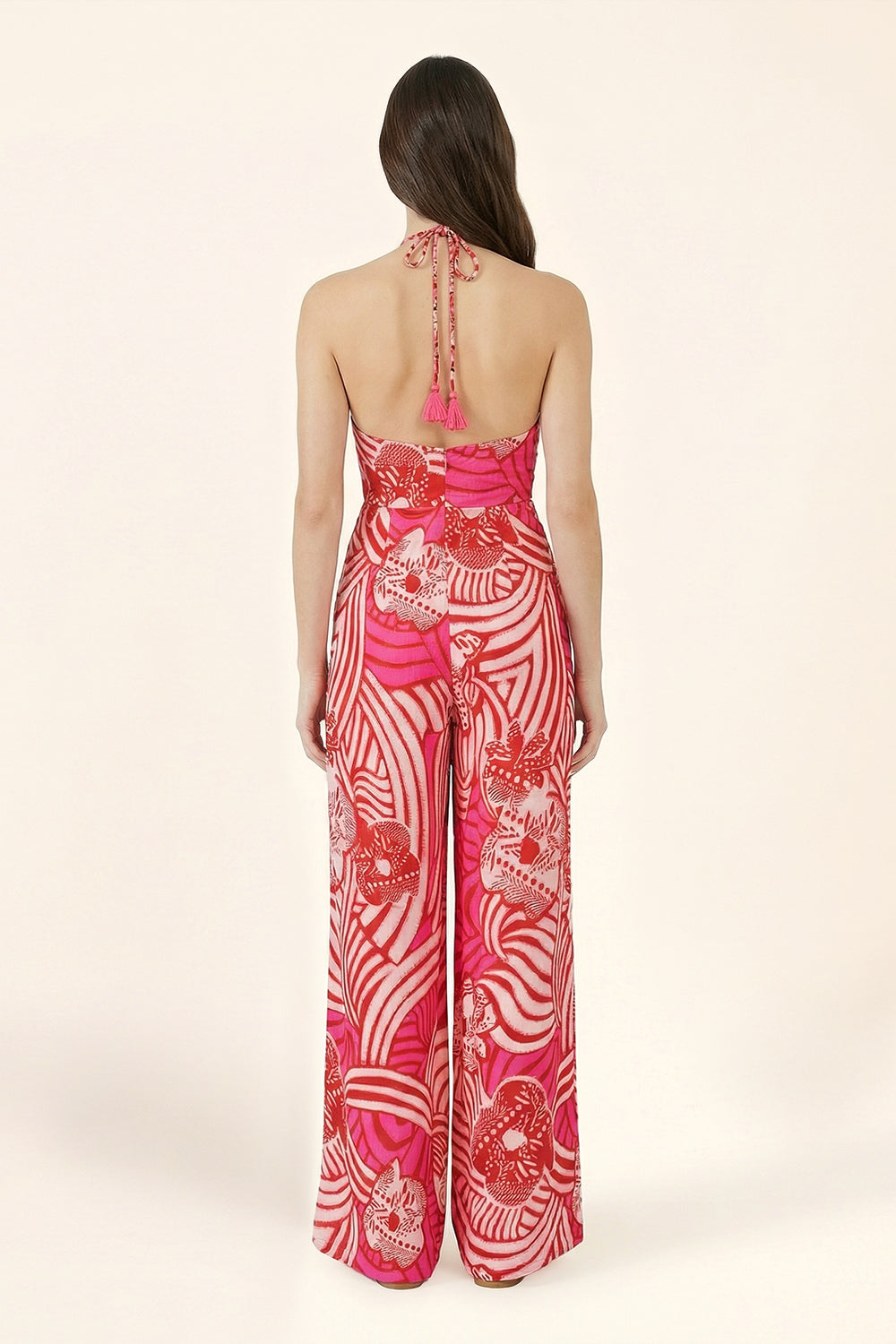 Long Jumpsuit Cilia - Pink Japonism - Poupette St Barth