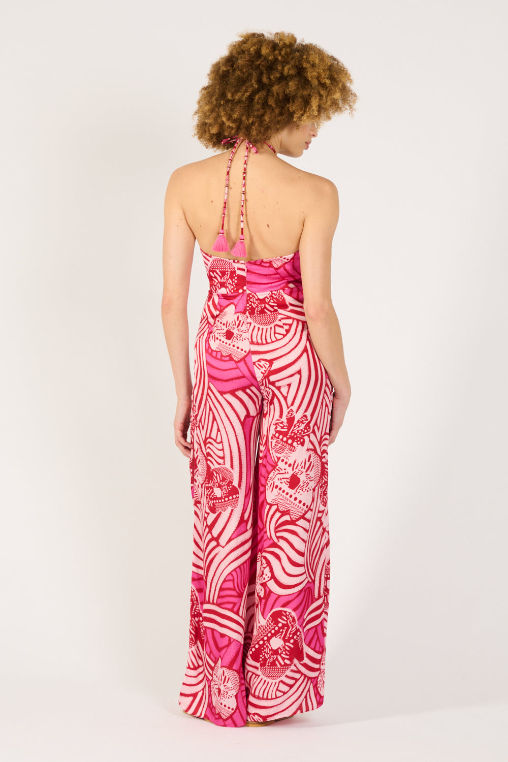Long Jumpsuit Cilia - Pink Japonism - Poupette St Barth