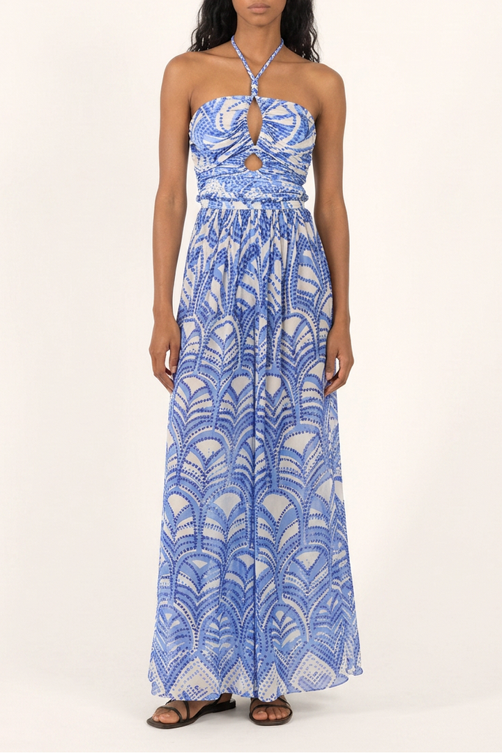 Long Jumpsuit Claudia - Blue Himba