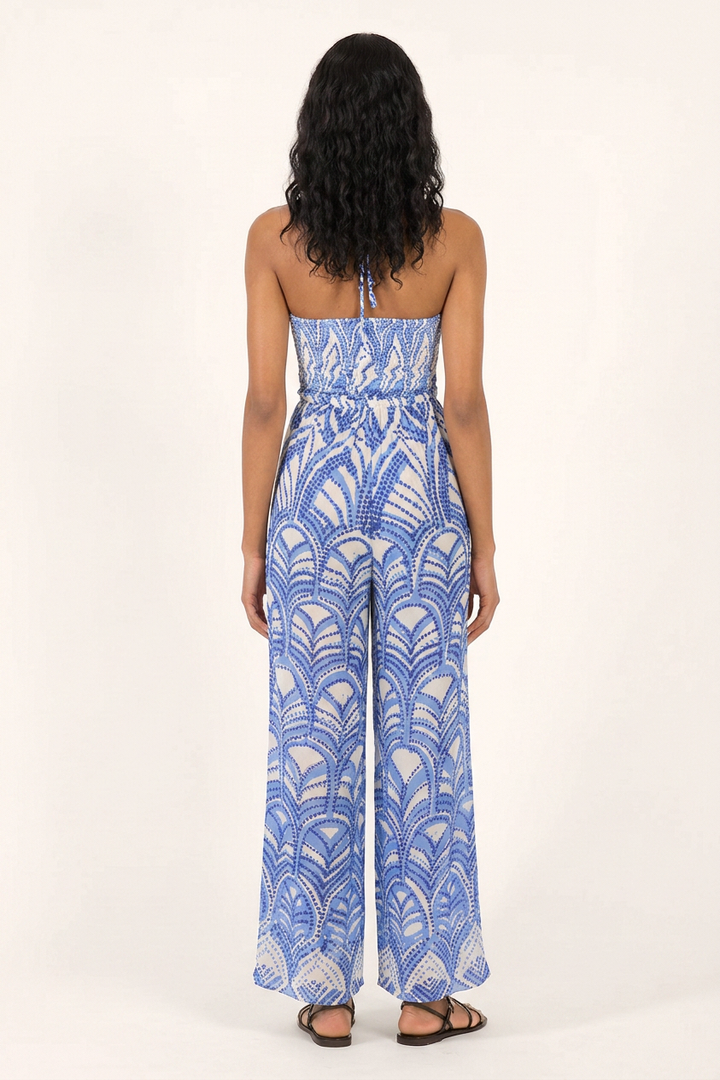Long Jumpsuit Claudia - Blue Himba