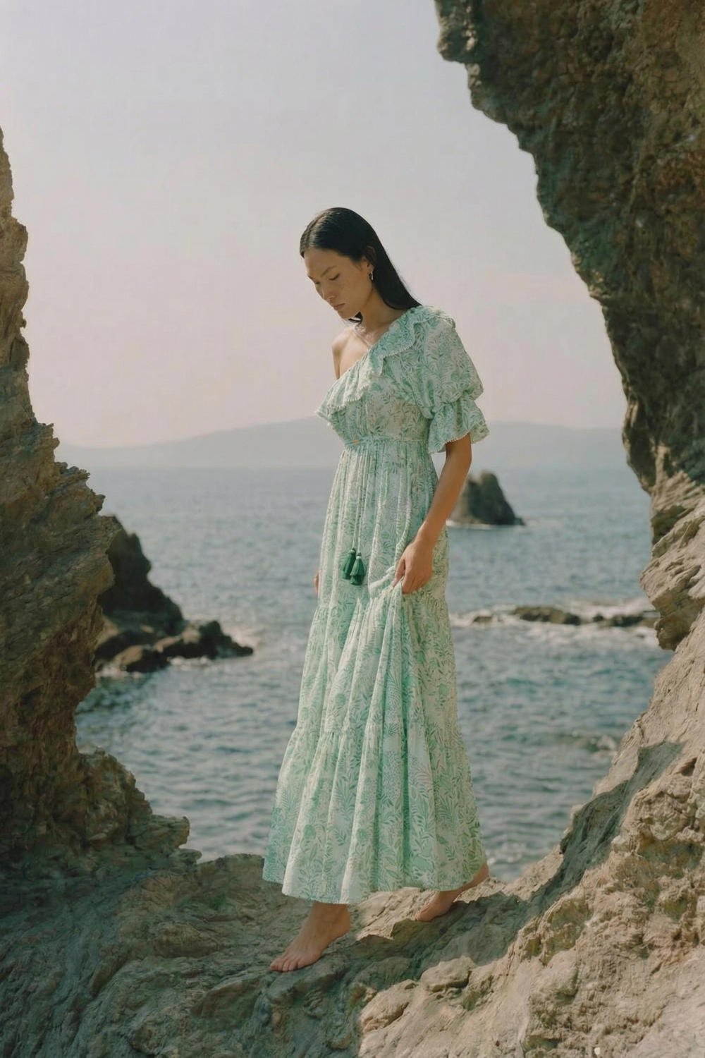 Long Dress Jay - Green Palmarosa - Poupette St Barth