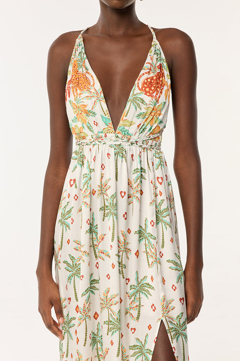 Long Dress Calla - Green Equator | Spring Collection | Poupette St