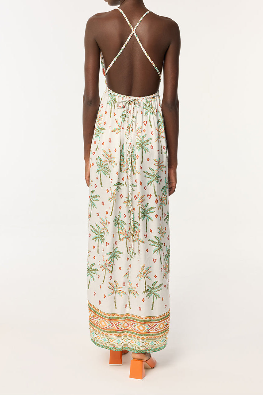 Long Dress Calla - Green Equator - Poupette St Barth