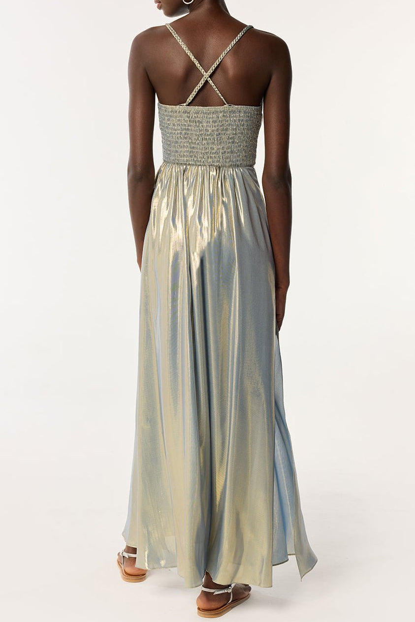 Long Dress Cara - Blue XS Poupette St Barth Long Dress Cara - Blue XS Poupette St Barth