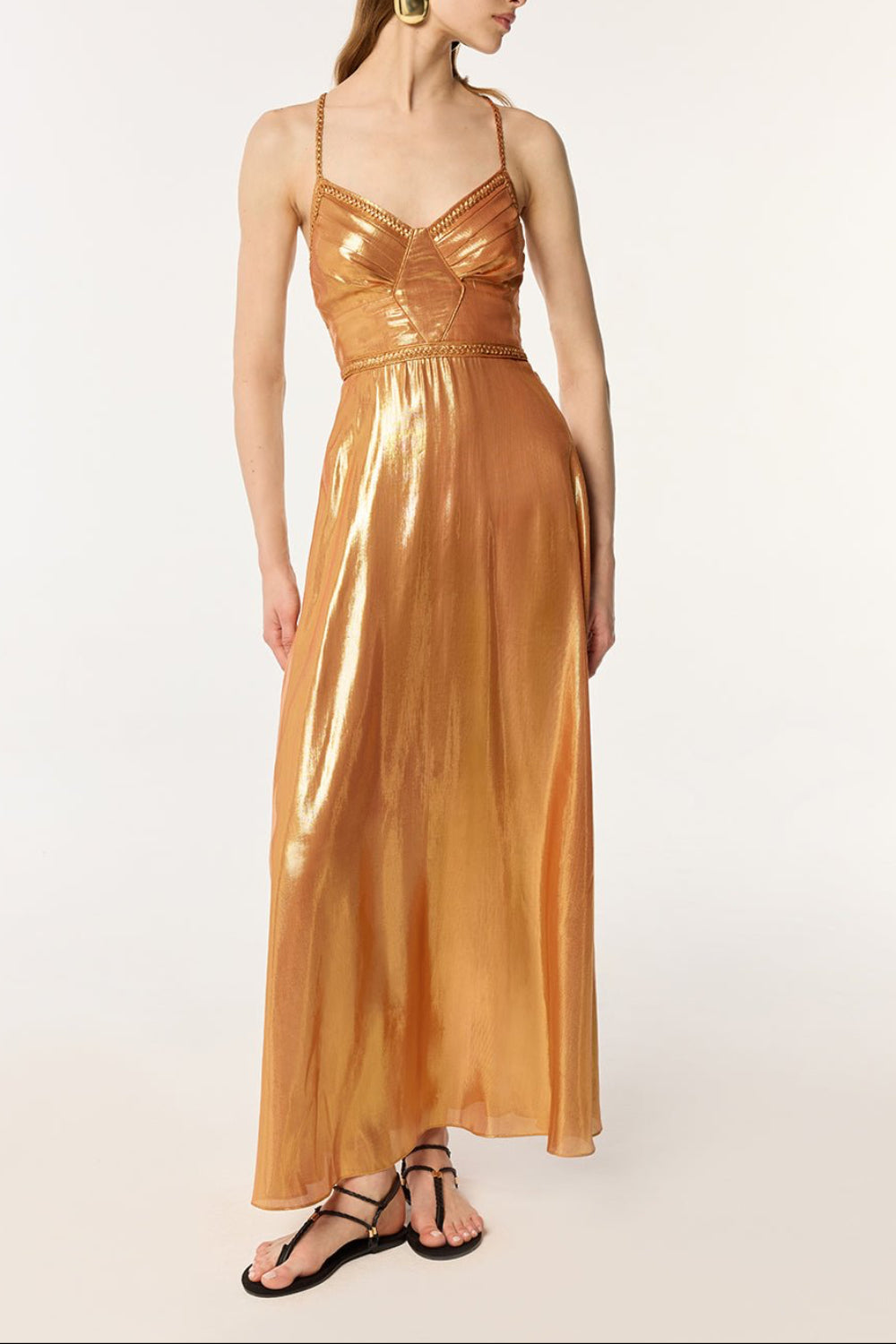 Long Dress Cara | Rose Gold | L | Poupette St Barth Long Dress Cara | Rose Gold | L | Poupette St Barth