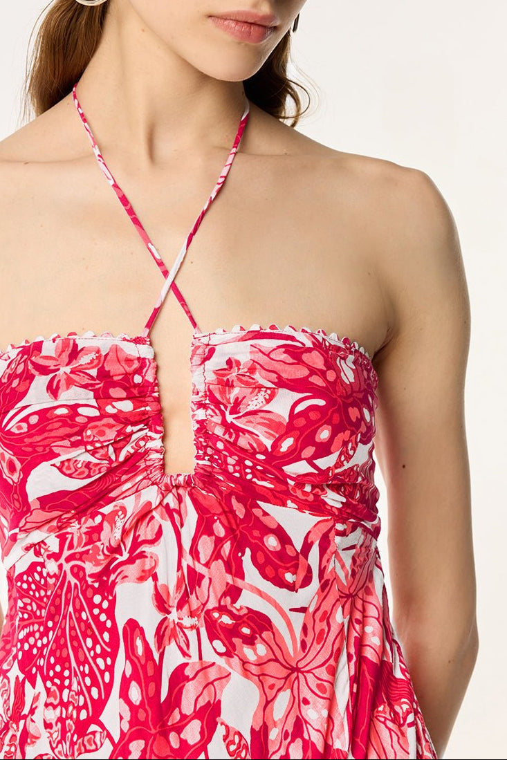 Long Dress Carla | Pink | L | Poupette St Barth Long Dress Carla | Pink | L | Poupette St Barth