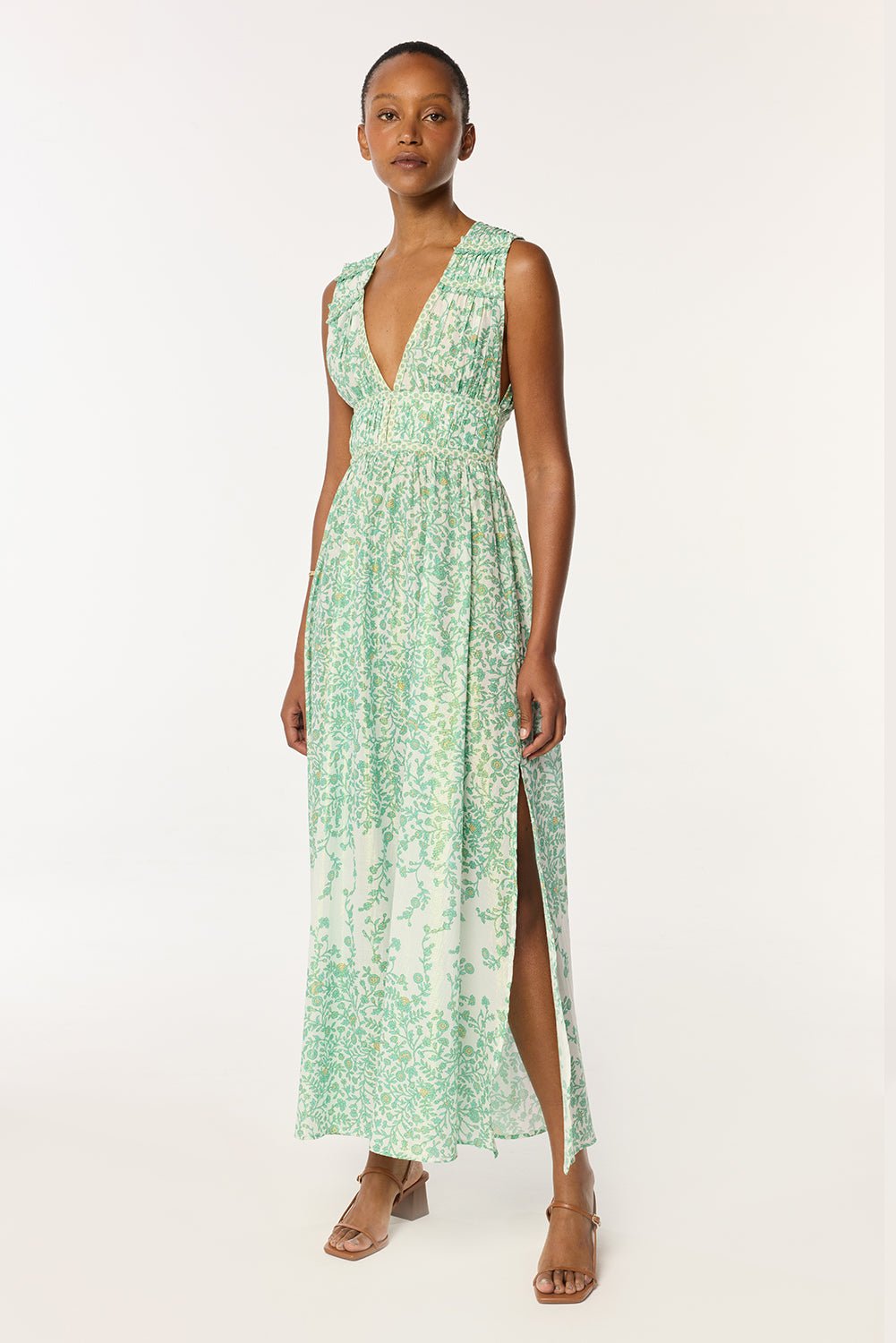 Long Dress Chiara - Green Lazuli – Poupette St Barth