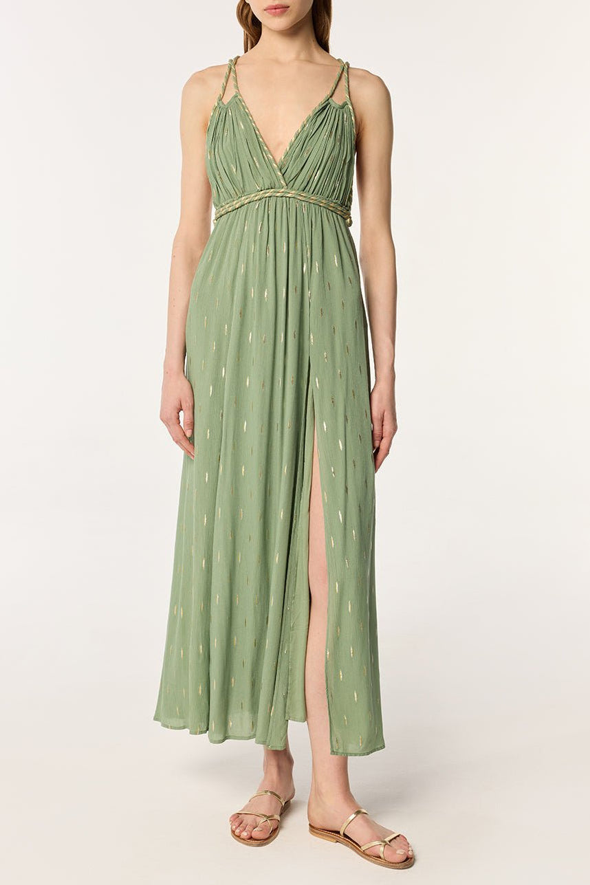poupette st barth maxi dress Green maxi dress