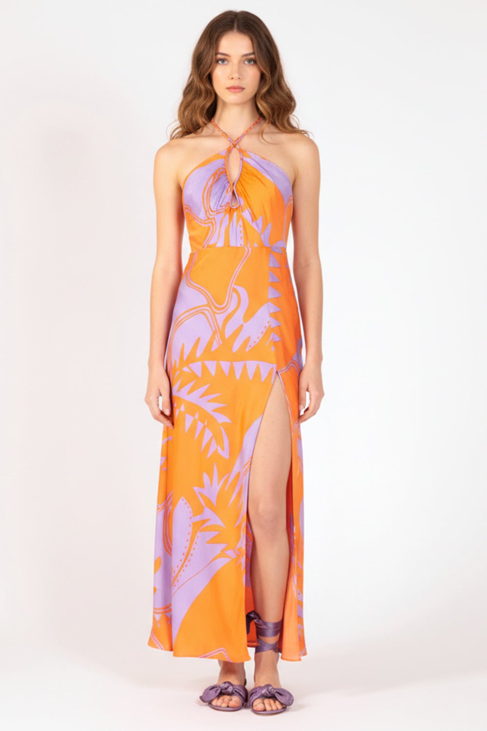 Long Dress Stella - Orange Oasis - Poupette St Barth