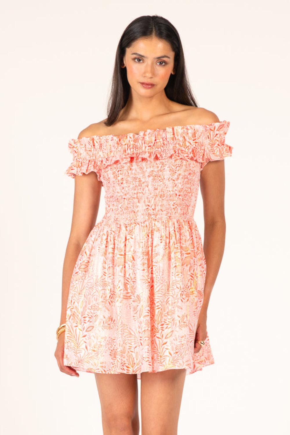 Mini Dress Amber - Orange Palmarosa - Poupette St Barth