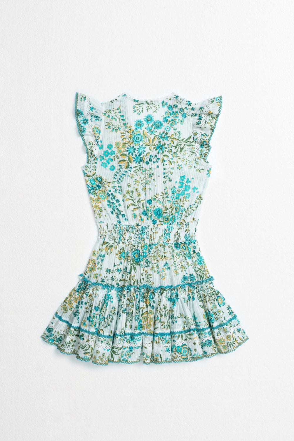 Kids Mini Dress Anais - Aqua Queen Liberty - Poupette St Barth