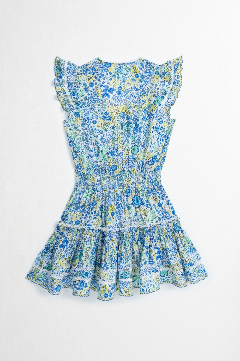 Kids Mini Dress Anais - White Blue Nature - Poupette St Barth