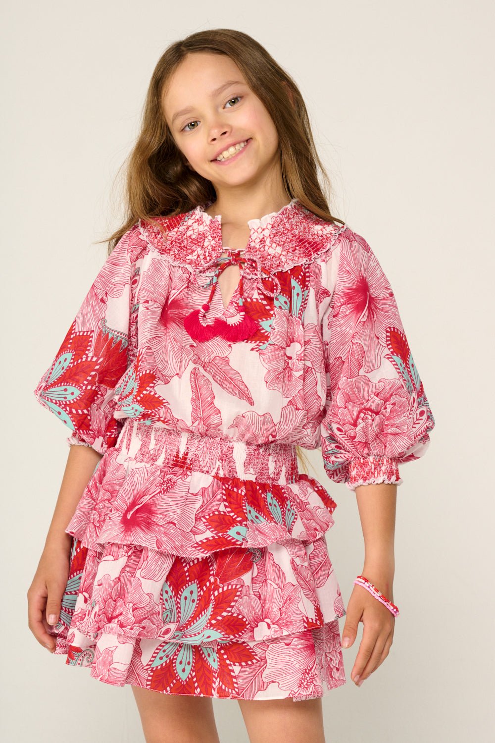 Robe Courte Anna pour fille - Pink Padang  