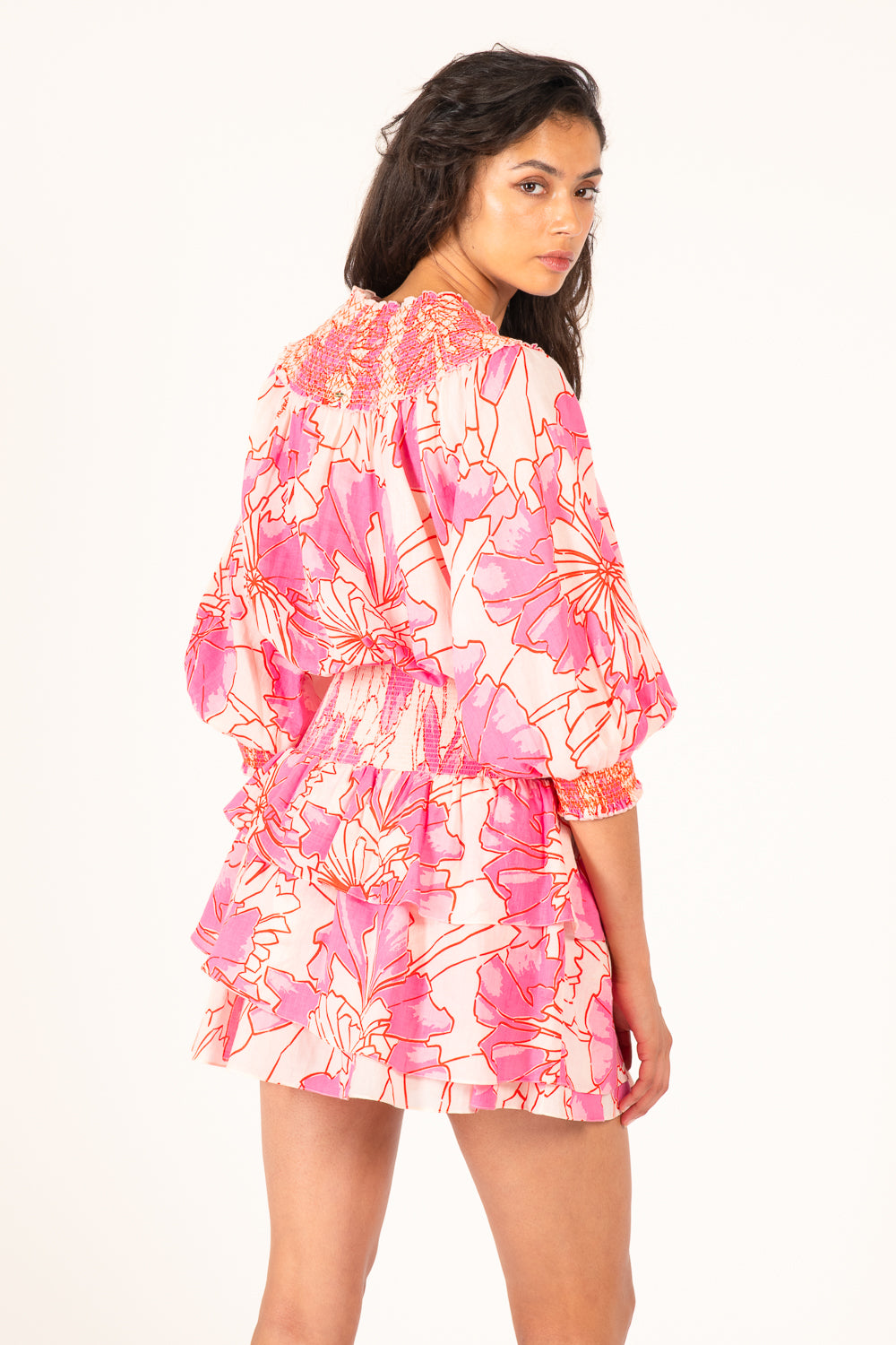 Mini Dress Anna - Pink Petal - Poupette St Barth