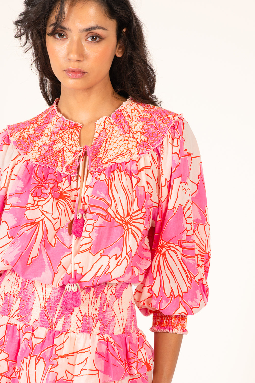 Mini Dress Anna - Pink Petal - Poupette St Barth