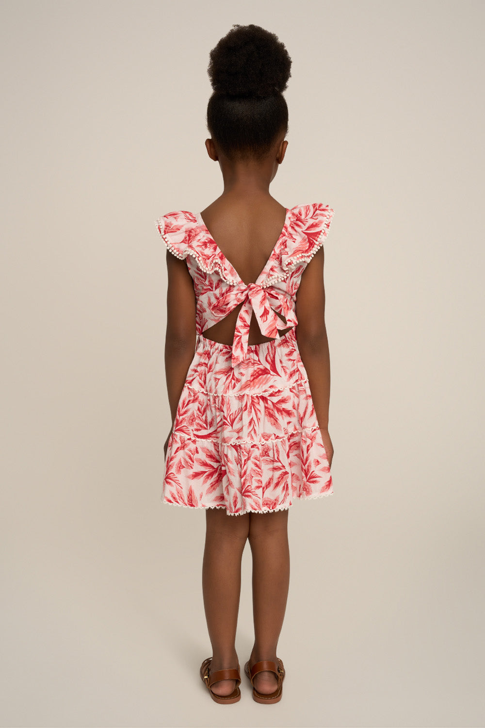Mini Dress Antea for girls - Orange Sumi